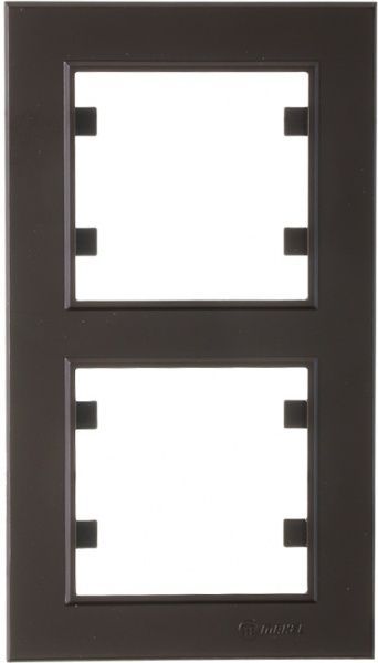 Рамка двухместная Makel Karea вертикальная коричневый