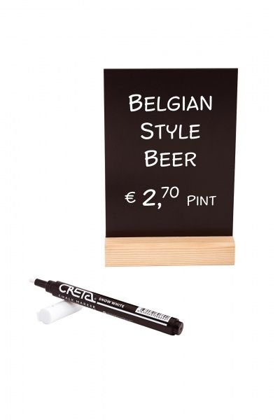 Тейбл-тент з маркерною дошкою А6, WOOD BASE # 4