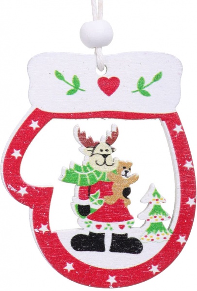 Декоративная подвеска Новогодняя 6 см в ассортименте 6014-47