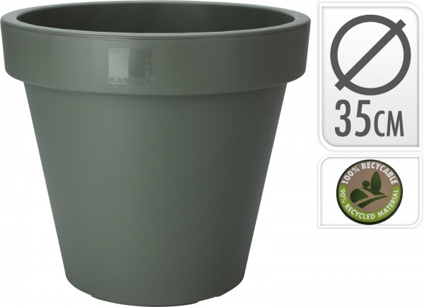 Кашпо круглий темно-зелений (Y54199840) 