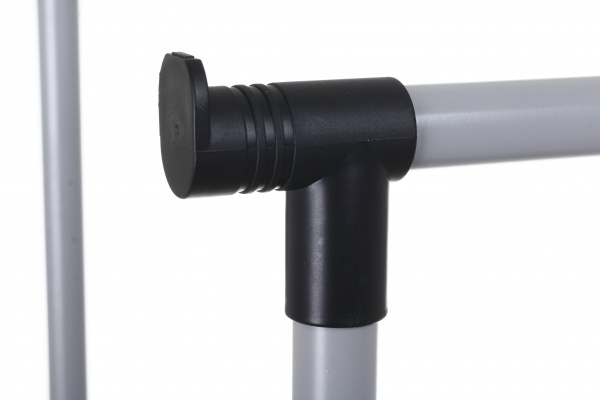 Держатель для одежды 800x420x950 (1650) мм двойной передвижной на колесах черный