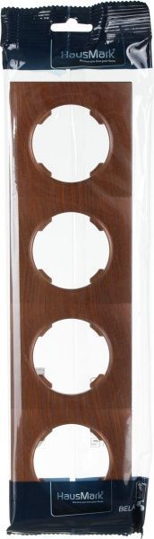 Рамка чотиримісна HausMark Bela горизонтальна дуб бронзовий SNG-FRP.RD20G4-8/Oak-bronze
