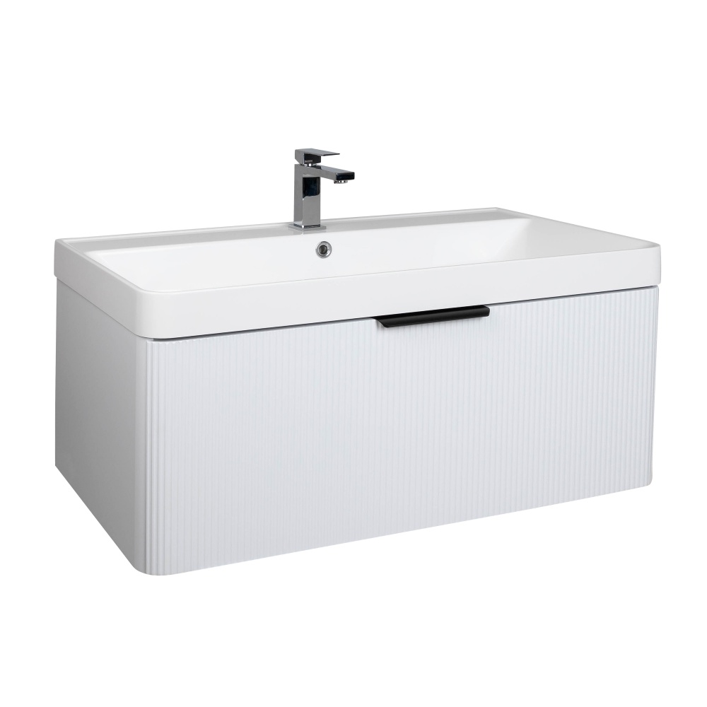 Тумба підвісна Aqua Rodos Frost White з умивальником Deep 90 см (АР000127943)