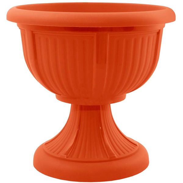 Вазон пластиковий Алеана Леон круглий 1,8л теракот (114004) 