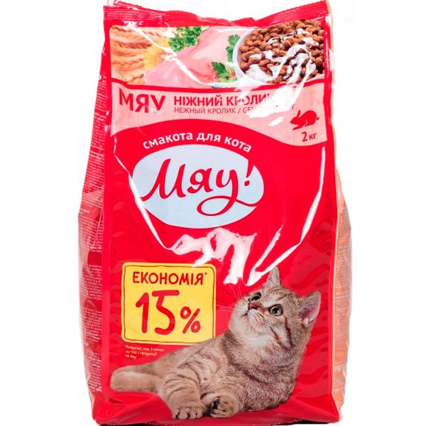 Корм Мяу з ніжним кроликом 2 кг