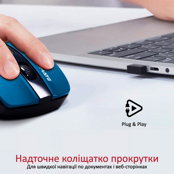 Миша Promate Cursor Wireless Blue 