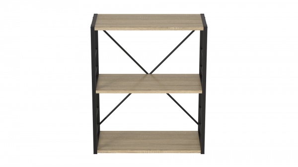 Этажерка Конект 3/60 730х600х280 мм дуб сонома/черный (XK00220)