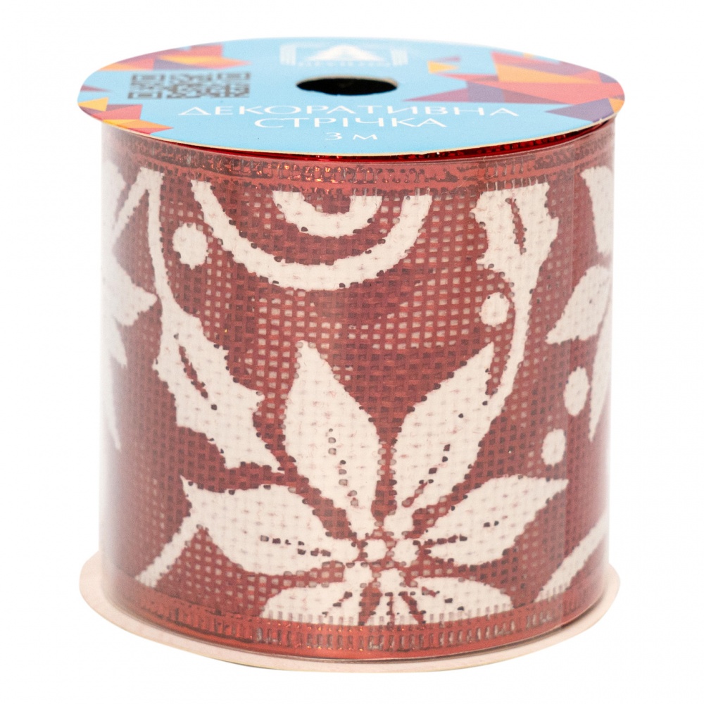 Стрічка декоративна червона 082604