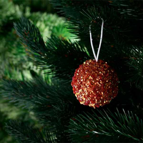 Шарик новогодний 0932 80 мм