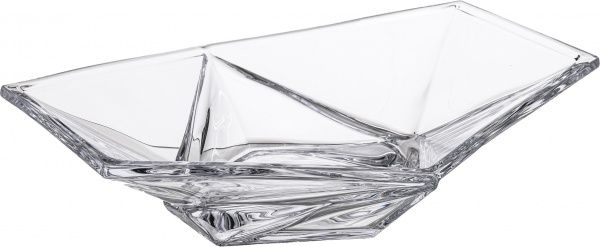 Ваза стеклянная прозрачная Origami 35 см Bohemia