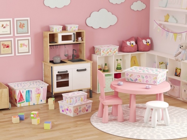 Ящик для зберігання KIS 247159 Portobello XL 50 л різнокольоровий 310x550x390 мм