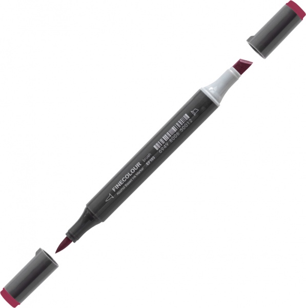 Маркер спиртовой FINECOLOUR Brush-mini EF103-142 темно-бордовый 