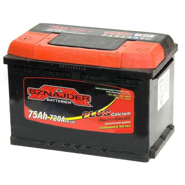 Аккумулятор автомобильный SZNAJDER L3 75А 12 B «+» справа