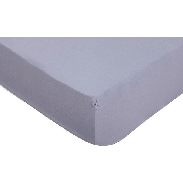 Простирадло на резинці трикотажне 140x200 см сірий Songer und Sohne 