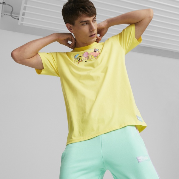 Футболка Puma PUMA X SPONGEBOB GRAPHIC TEE 53895860 р.M жовтий
