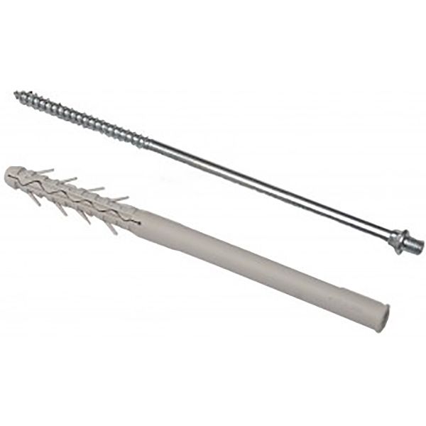 Шуруп з дюбелем RAINWAY 220 мм металік/суперхром 