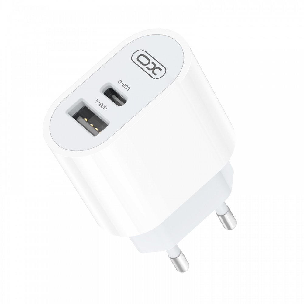 Сетевое зарядное устройство Xo L97 USB-A, USB-C 12W White (L97.white)