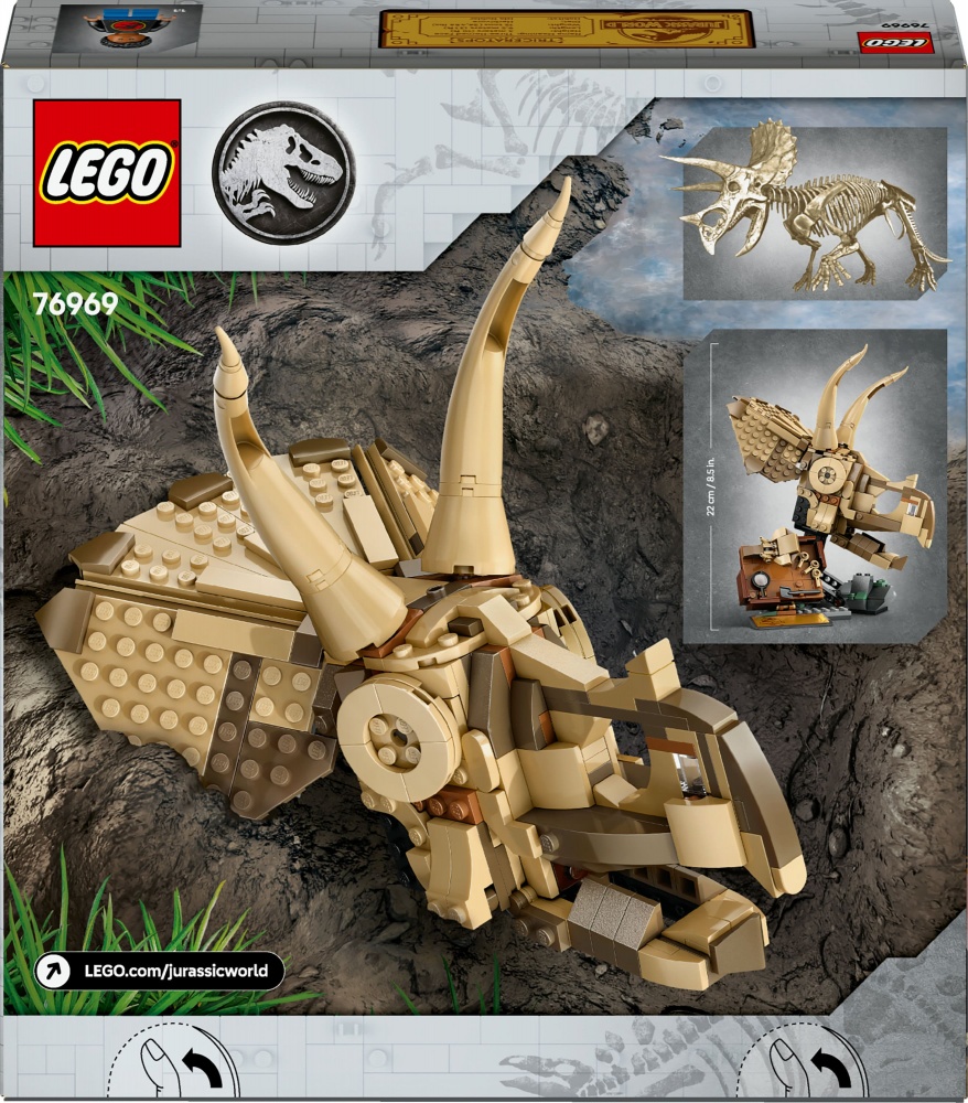 Конструктор LEGO Jurassic World Окаменелости динозавров: череп трицератопса 76969