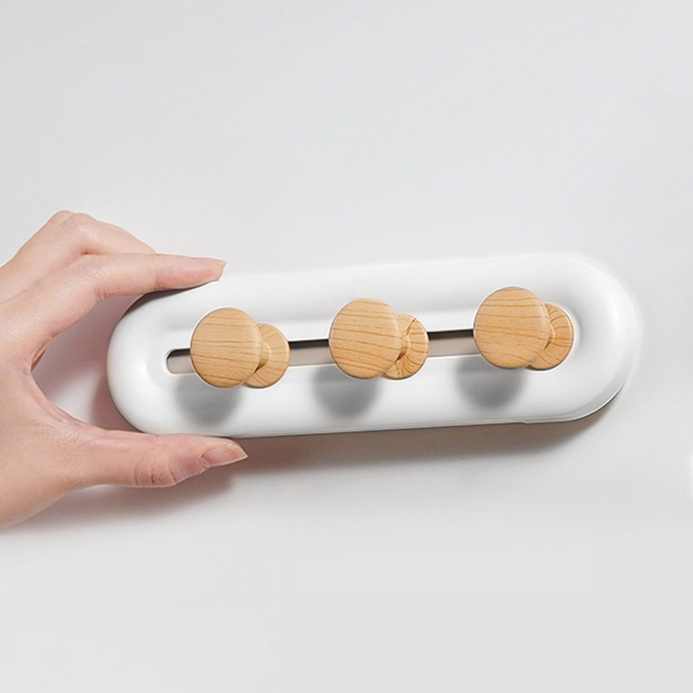 Вішалка з гачками MVM HP-01/3 White/Wood