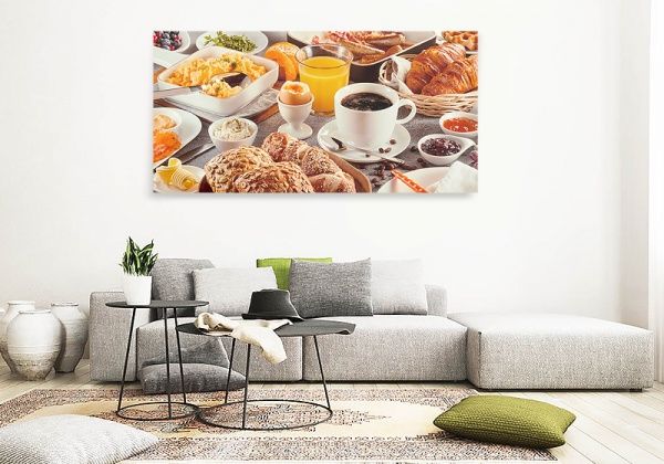Репродукция Еда и напитки. Завтрак 96x48 см 