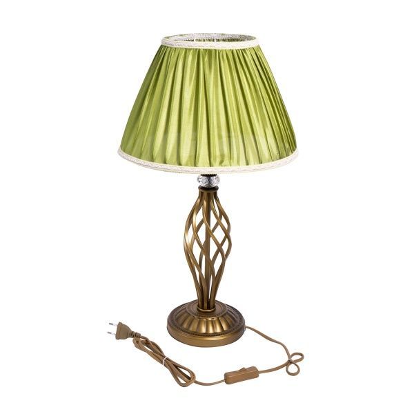 Настільна лампа Altalusse 1x40 Вт E14 античне золото/зелений INL-6121T-01 Golden 