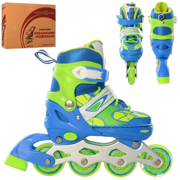 Роликовые коньки World Top Development раздвижные A 4140-M-BL р. 35-38 синий