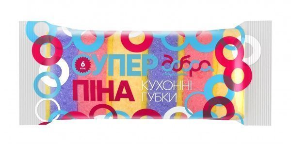 Губка Добра господарочка Супер пена 6 шт.