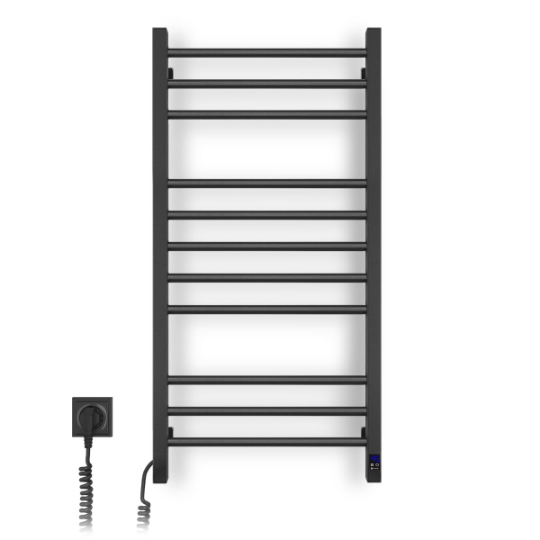 Рушникосушарка електрична NAVIN Класик Квадро 500х1000 Sensor ліва з таймером чорний муар (12-216153-5010) 