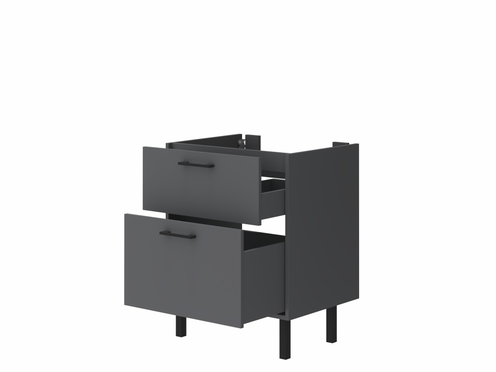 Тумба ЮВЕНТА Afina 60 см антрацит під стільницю або умивальник Piedra 60