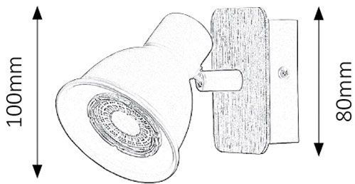 Спот Rabalux Mac 5902 1x15 Вт GU10 черный/бук 