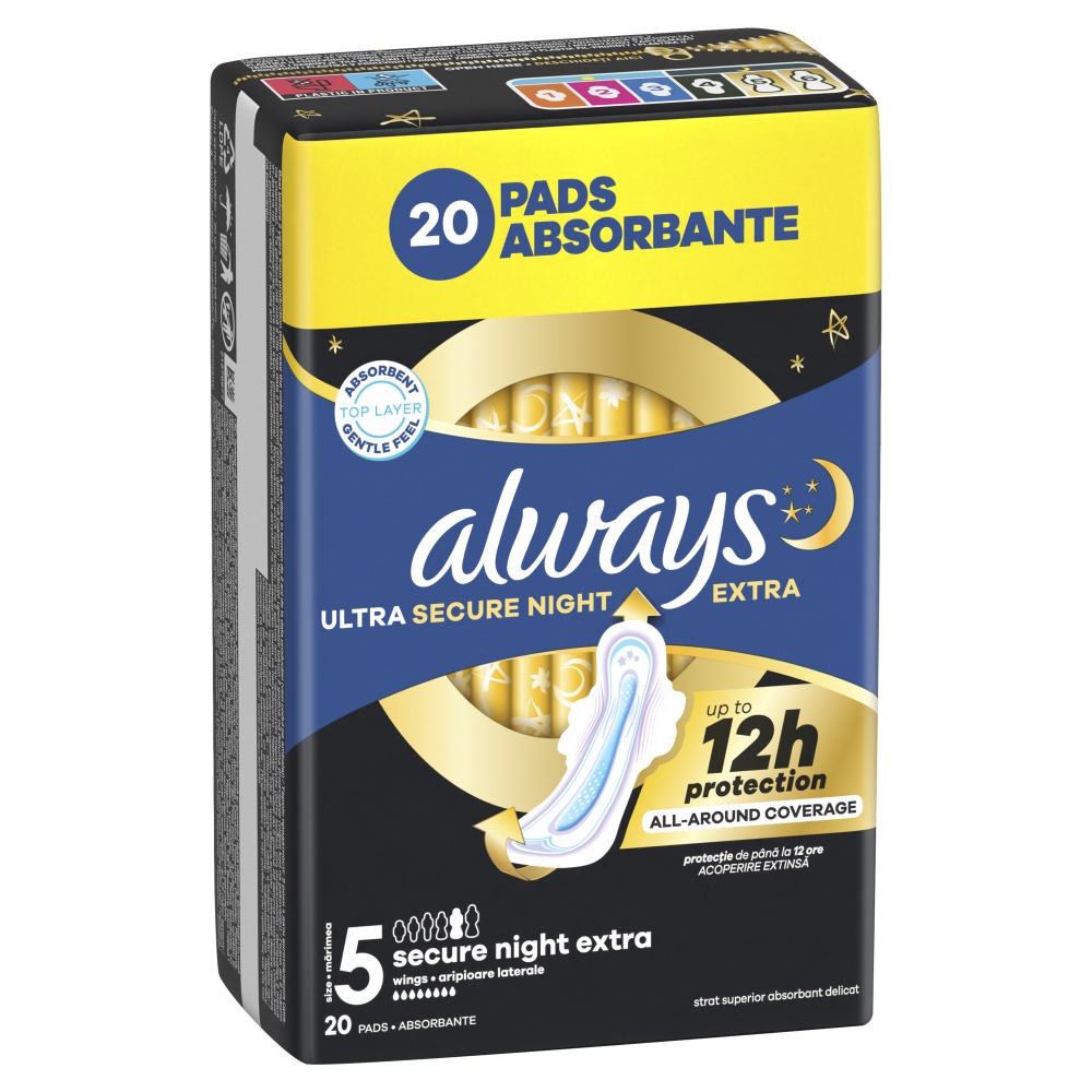 Прокладки гигиенические Always Ultra Secure Night Extra (Размер 5) 20 шт.