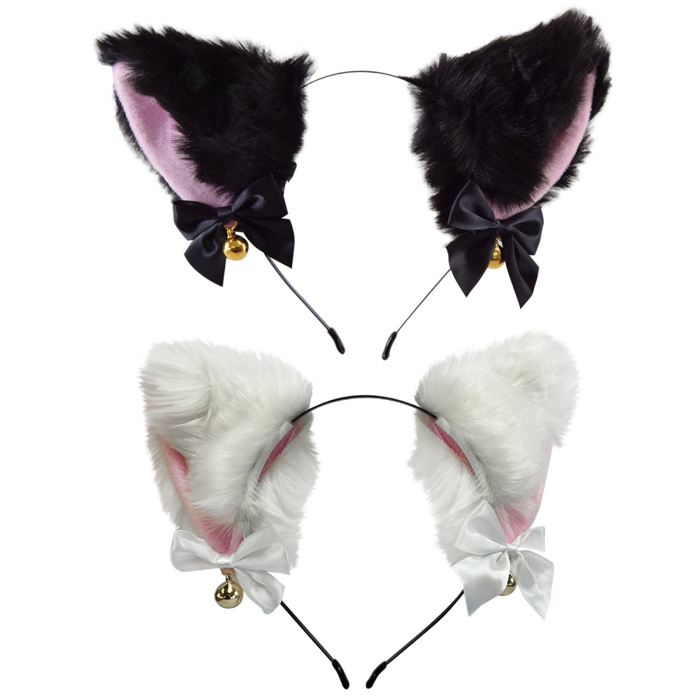 Обруч Shantou Аниме K7912, ушки кошки с колокольчиком, 2 цвета, 11*14см