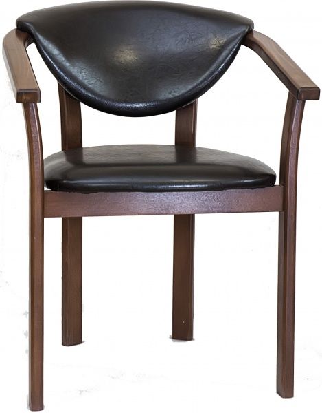 Стул обеденный с подлокотниками Скиф МП Алиса орех/черный