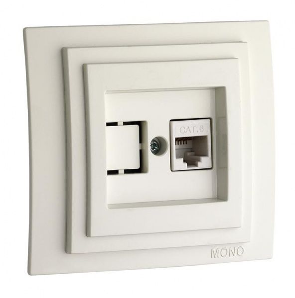 Розетка комп’ютерна Mono Larissa білий 103-191905-125