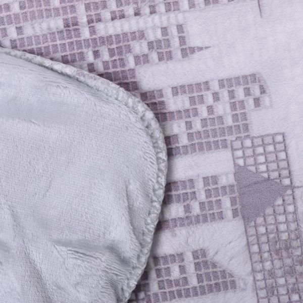Покривало декоративне Brooklin 160x200 см La Nuit білий із фіолетовим 