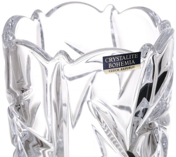 Ваза Pinwheel стеклянная прозрачная 20 см Bohemia