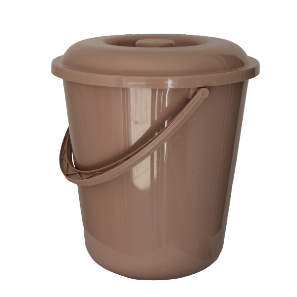 Відро з кришкою MN PLASTIKA 12 л бежевий 