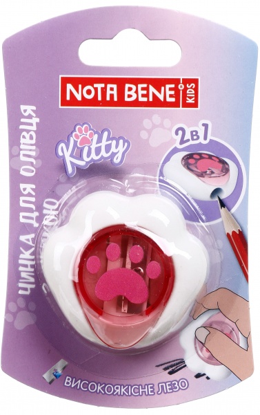 Чинка з гумкою Kitty рожева Nota Bene