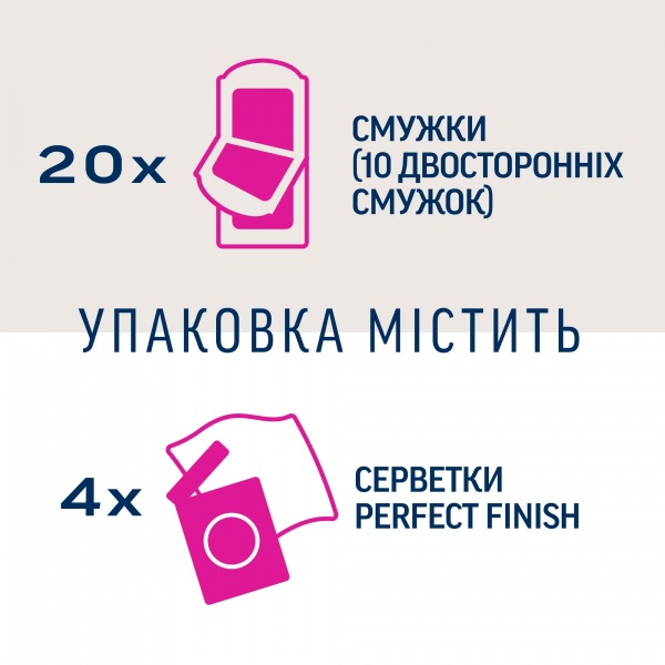 Воскові смужки Veet MINIMA для чутливої шкіри обличчя гіпоалергенні 20 шт./уп.