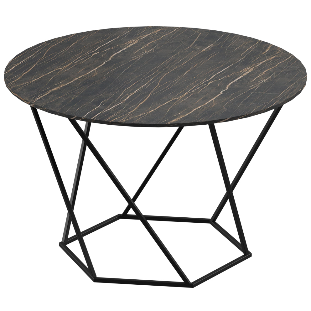 Стіл журнальний Aqua Rodos Лінт NAMIBIA BLACK 450мм чорний/чорний