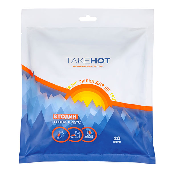 Грелка термохимическая для ног Takehot Toe Warmer для ног 10 пар