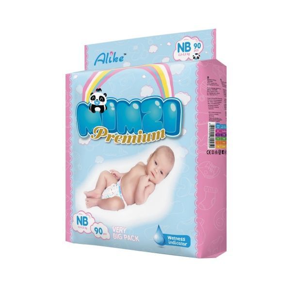 Подгузники Mimzi NB 2.5-5.5 кг 90 шт.