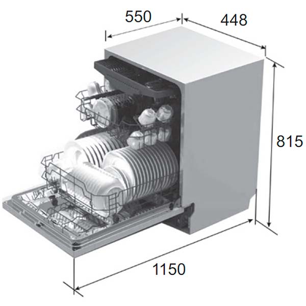 Вбудовувана посудомийна машина Pyramida DWN 4510