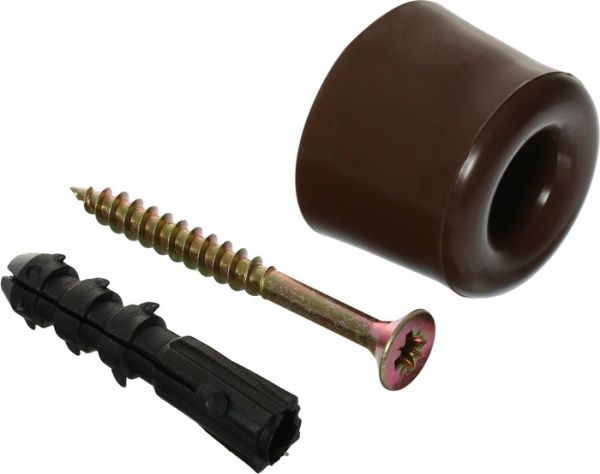 Стопор дверной резиновый 25x35 мм коричневый