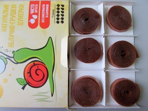 Цукерки BobSnail натуральні яблучно-грушеві 60 г (4820162520187) 