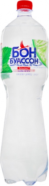 Вода минеральная Бон Буассон с соком Лайм-Мята сильногазированная 1,5 л 