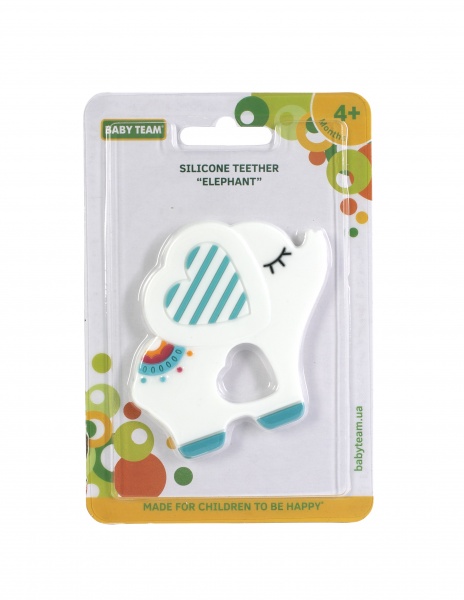 Прорезыватель силиконовый Baby Team Слоник 4020