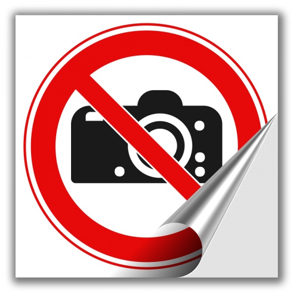 Наклейка Запрещено производить фотосъемку 150 мм