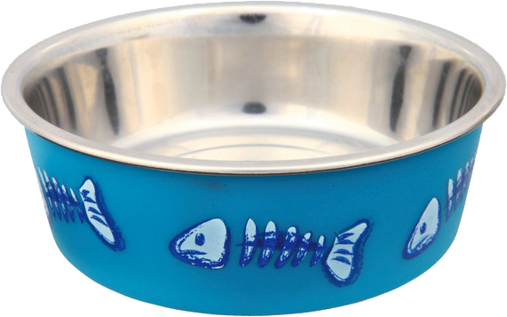 Миска Trixie для котів на гумовій основі металева з пластиковим покриттям 12 см 0.25 л (25270)