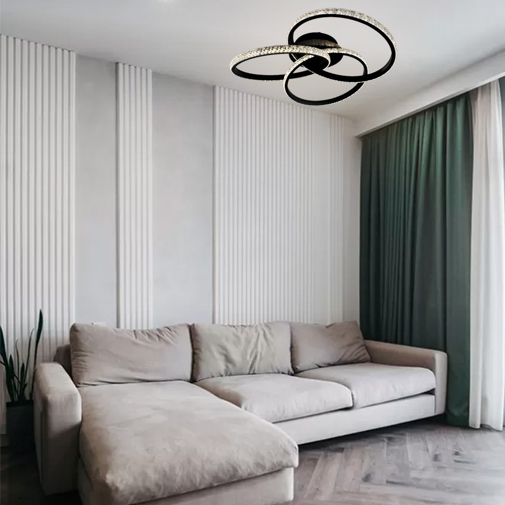 Люстра светодиодная ESLLSE VITA 3x80 Вт LED-модуль черный 10124